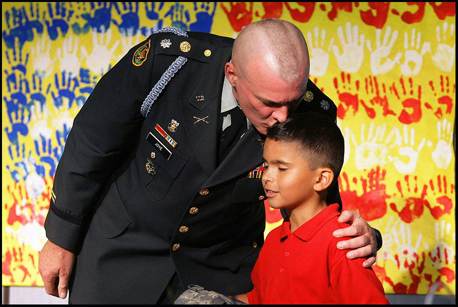 Soldier shows his gratitude