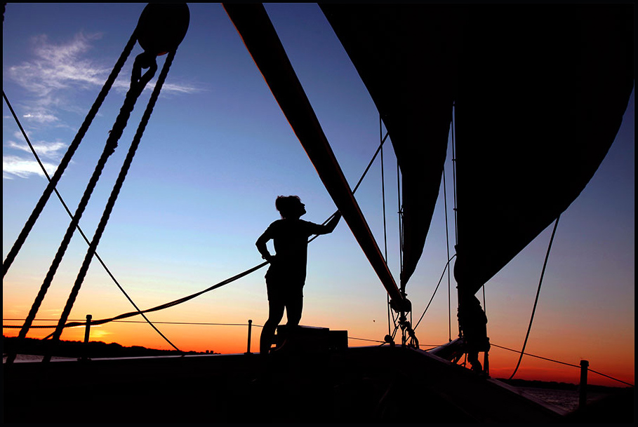 Schooner Aurora at Sunset